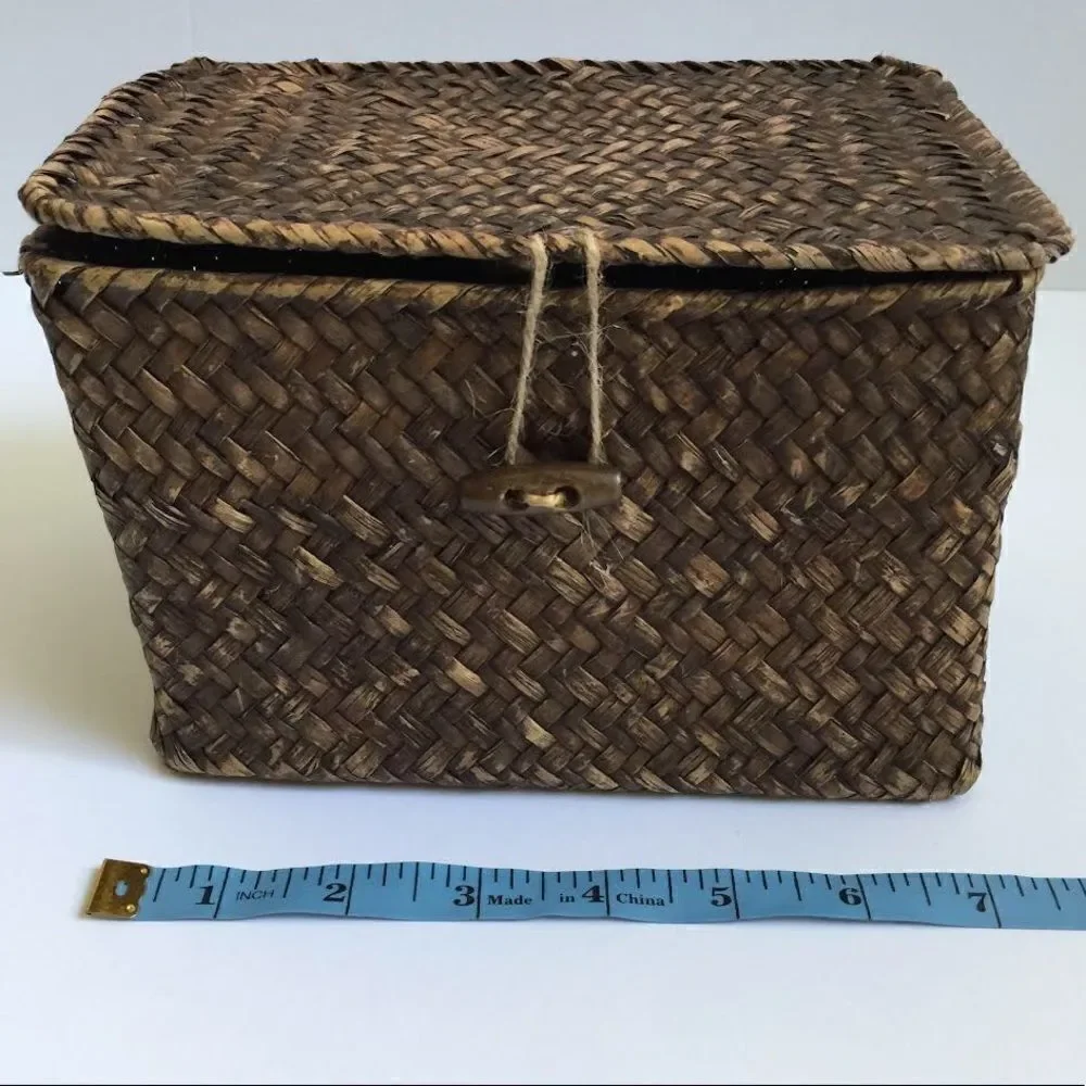 Boho Brown Rattan Box